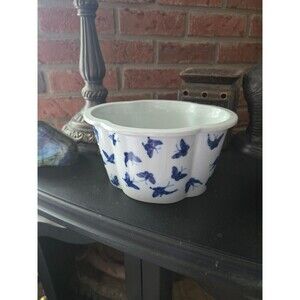 retired/rare: MOTTAHEDEH Vista Alegra Portugal Canton Blue Butterfly cache pot